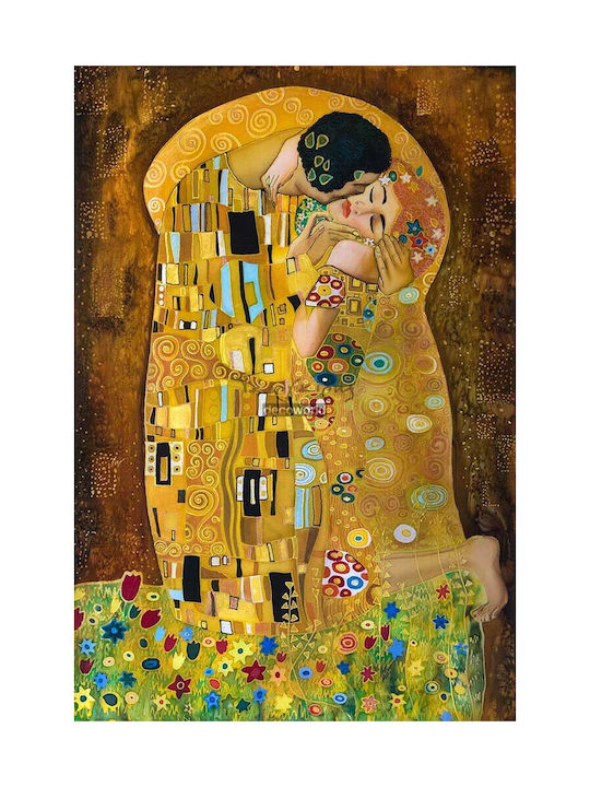 Tablou pe pânză "Sărutul" Gustav Klimt Knv164 80cm X 120cm