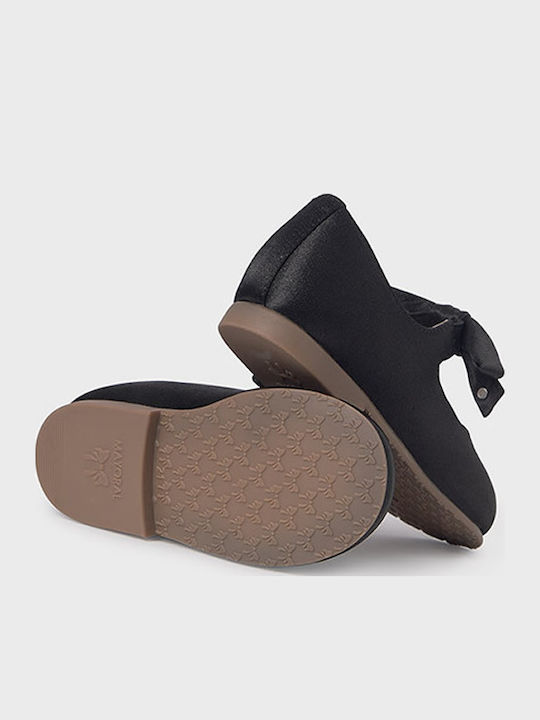 Kids Ballerinas with Elastic Strap Black