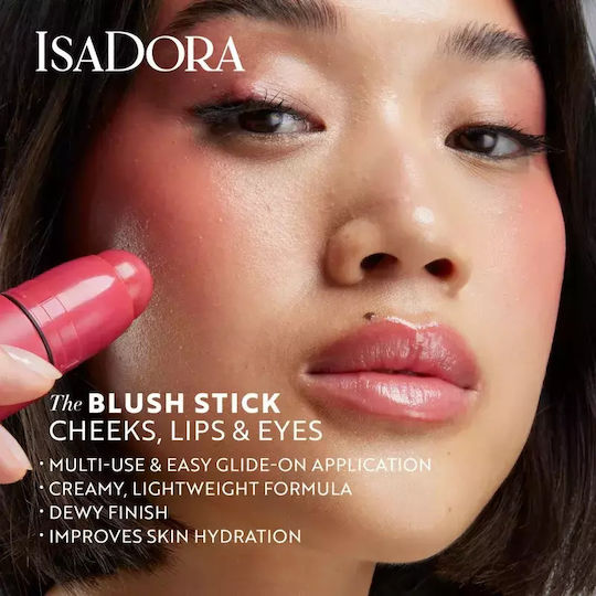 Multifunktionales Make-up-Produkt Augen Lippen Gesicht Isadora Blush Stick Farbton 46 Soft Brown Volumen 5,5 ml
