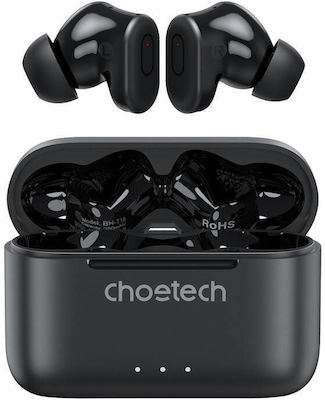 Choetech BH-T15 In-ear Bluetooth Handsfree Ακουστικά με Θήκη Φόρτισης Μαύρα