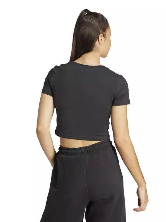 Adidas Damen Sportliches Crop Top Kurzarm Türkis