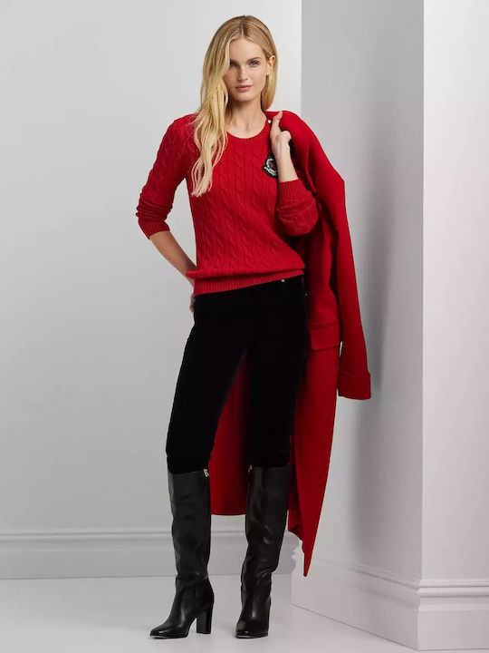 Ralph Lauren Damen Langarm Pullover Baumwolle Red