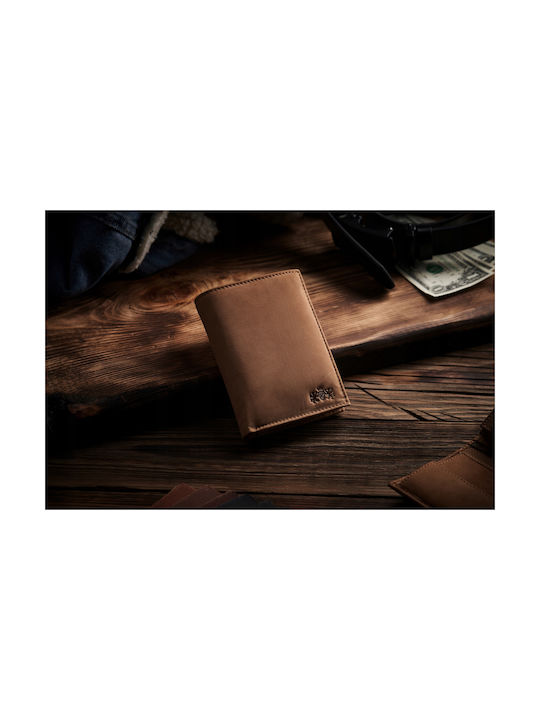 Zagatto Naturbraune Lederbrieftasche Zg-n4-f10 Herren