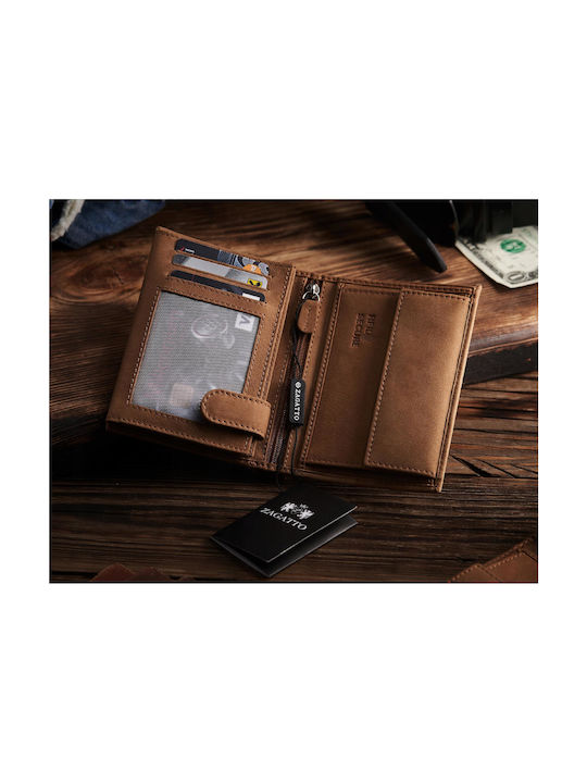 Zagatto Naturbraune Lederbrieftasche Zg-n4-f10 Herren