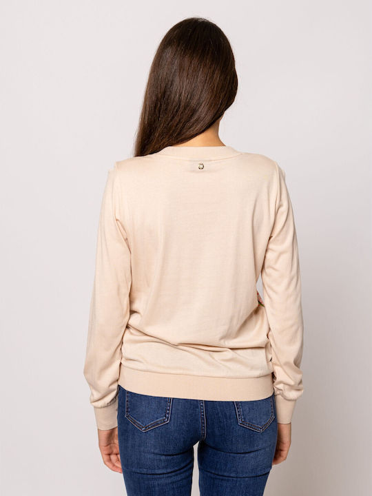 Heavy Tools Women's Blouse Cotton Long Sleeve Beige