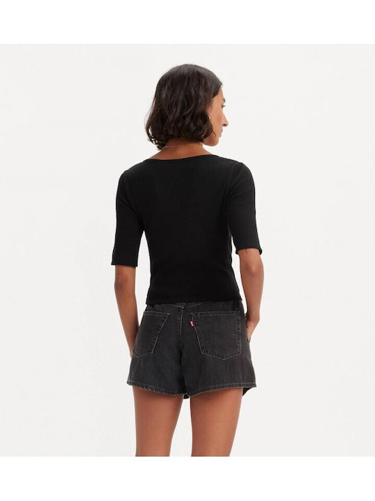 Levi's Damen Sportliches Bluse Schnell trocknend Schwarz