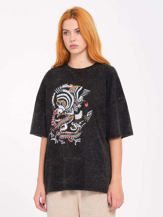 Voltrip Γυναικείο Oversized T-shirt Black