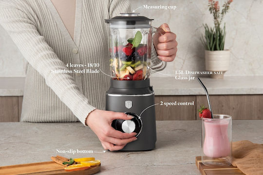 Berlinger Haus Blender with Glass Jug 1.5 lt Gray BH-9539