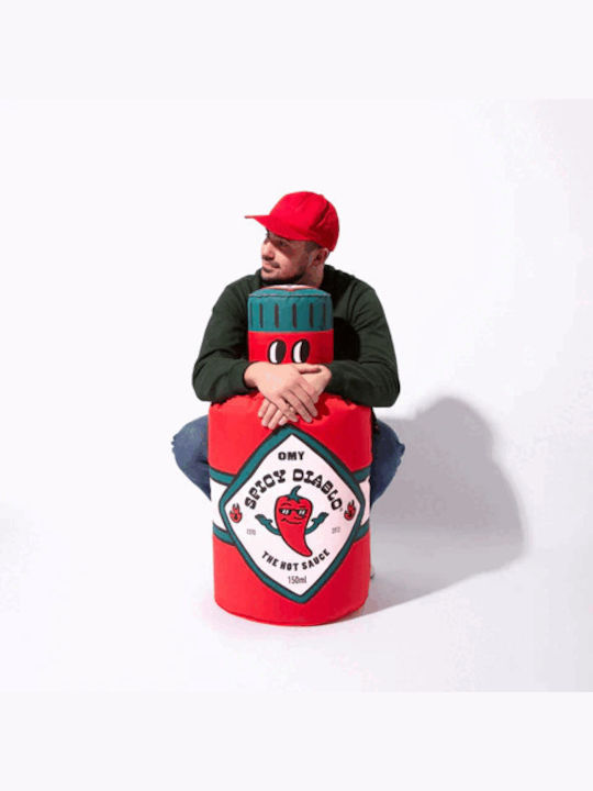 Omy Inflatable Floor Pillow Spicy Diablo