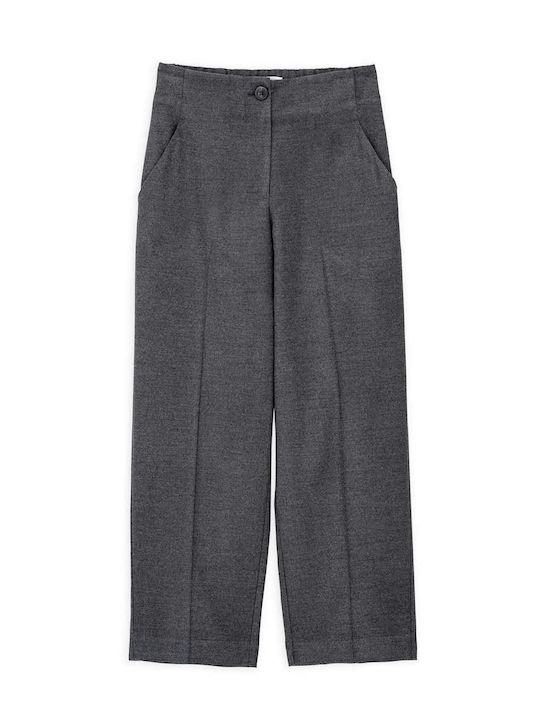 Philosophy Wear Women's High-waisted Fabric Trousers Grey