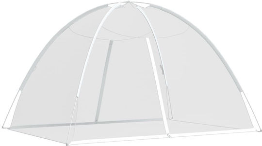 Mongolia Mosquito Net Doors 200 White Mesh 200x150x140 cm White 200 x 150 x 140 Cm