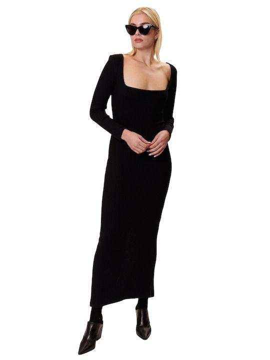 Midi Φόρεμα Πλεκτό Black