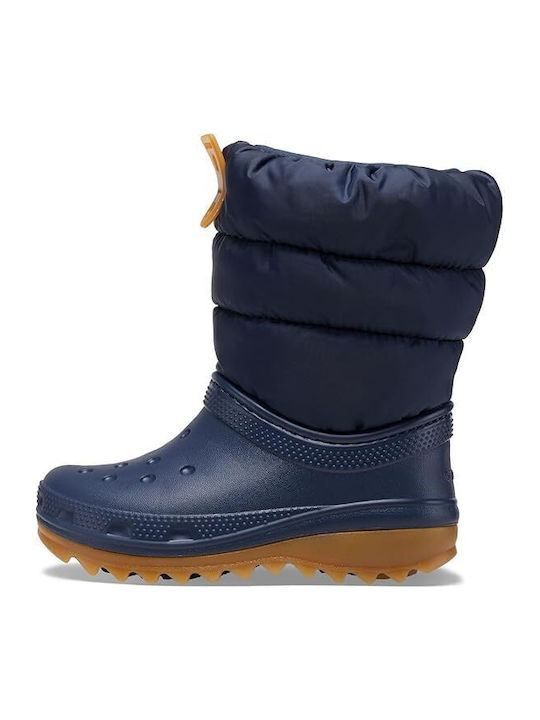 Classic Neo Puff Kids Snow Boots Navy Blue