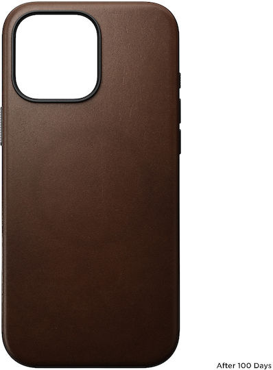 Nomad Modern 360 Full Cover Leather with Strap Brown (iPhone 16 Pro)