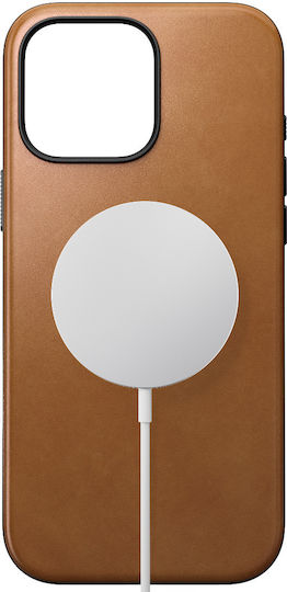 Nomad Modern 360 Full Cover Δερμάτινο 1.15mm με Λουράκι Καφέ (iPhone 16 Pro Max)