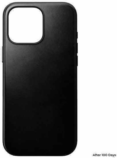 Nomad Modern Horween Umschlag Rückseite Leder 0.75mm Schwarz (iPhone 17 Pro Max / iPhone 17 Pro / iPhone 16 Pro Max)