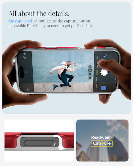 Spigen Classic C1 Umschlag Rückseite Silikon Ruby (iPhone 17 Pro / iPhone 16 Pro)
