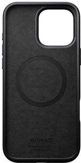 Nomad Modern Horween Umschlag Rückseite Leder 0.75mm Schwarz (iPhone 17 Pro Max / iPhone 17 Pro / iPhone 16 Pro Max)