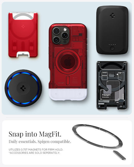 Spigen Classic C1 Umschlag Rückseite Silikon Ruby (iPhone 17 Pro / iPhone 16 Pro)