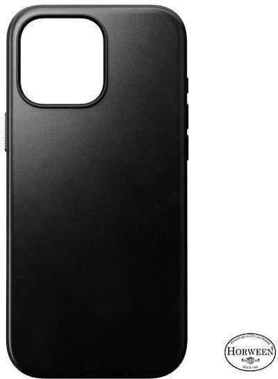 Nomad Modern Horween Umschlag Rückseite Leder 0.75mm Schwarz (iPhone 17 Pro Max / iPhone 17 Pro / iPhone 16 Pro Max)