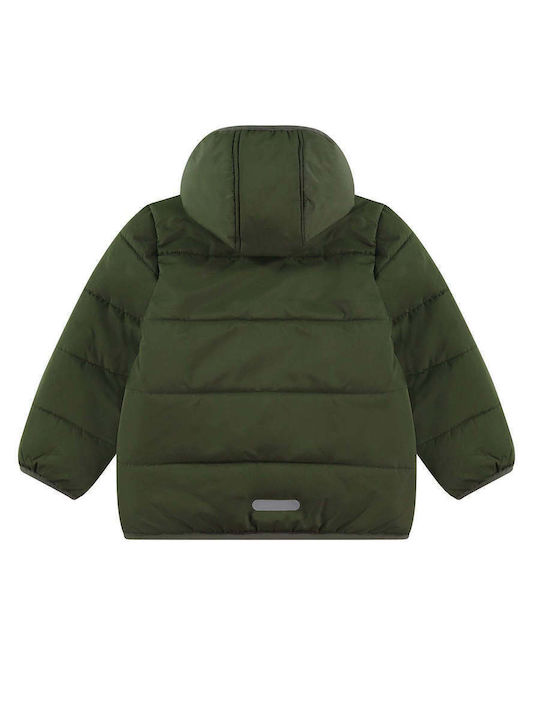 Kinder Steppjacke mit Futter & Kapuze Green