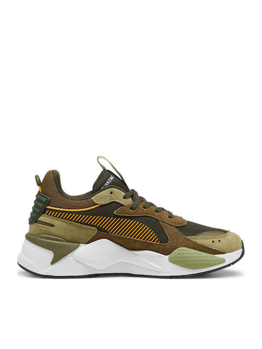 Heritage Herren Chunky Sneakers Dark Olive-sun Stream