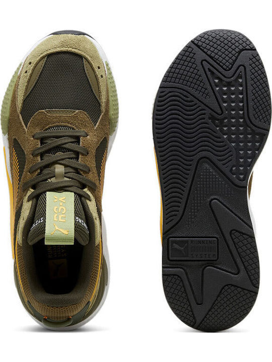 Heritage Herren Chunky Sneakers Dark Olive-sun Stream