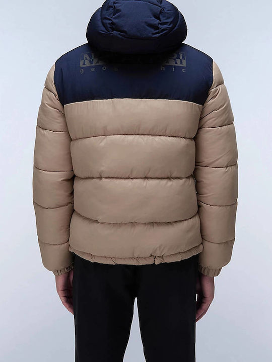 Napapijri A-hornelen Herren Jacke Puffer Biege