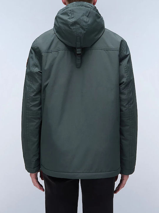 Napapijri Rainforest Мъжко Зимно яке Ветроустойчиво Dark Olive Green