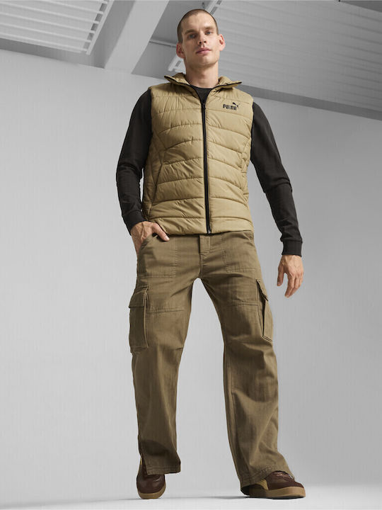 Sleeveless Jacket Puffer Beige