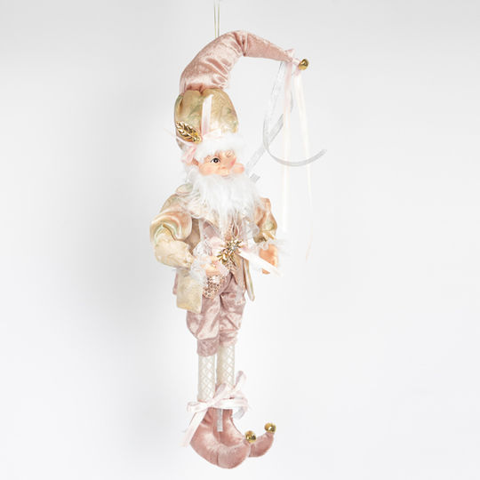 Eurolamp Christmas Plastic Figure Elf Rose Gold Height 8cm