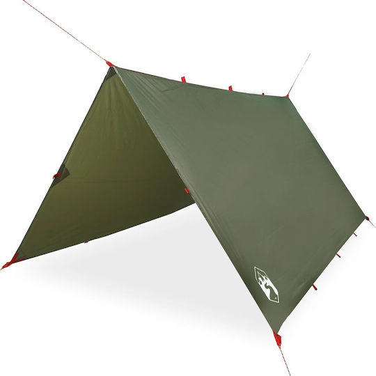 Vidaxl Camping Tarp Waterproof Olive Green 306x306 cm Green