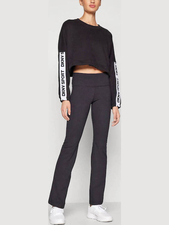 Gekürzt Damen Sweatshirt Black
