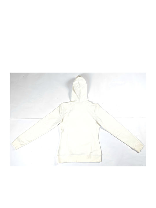 Women's Sweatshirt Hooded White/Orange