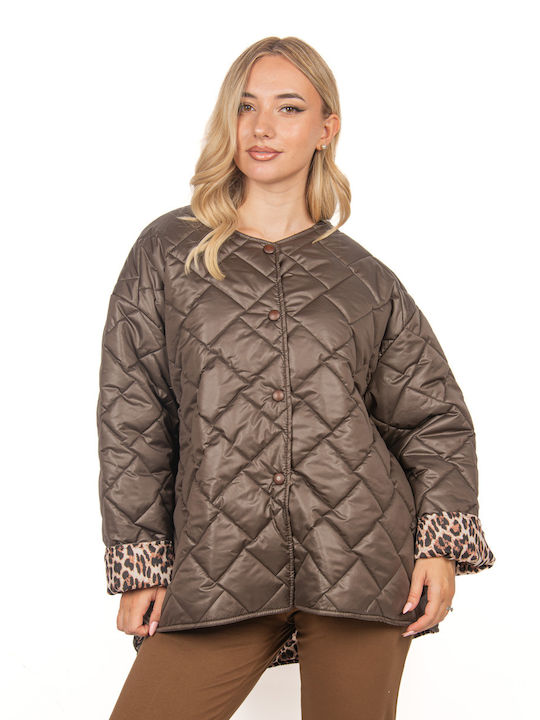 Ellen Women's Short Puffer Jacket for Winter CAFE