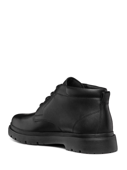U Spherica Ec1 B Abx Leather Anatomical Waterproof Chukka Boots Black