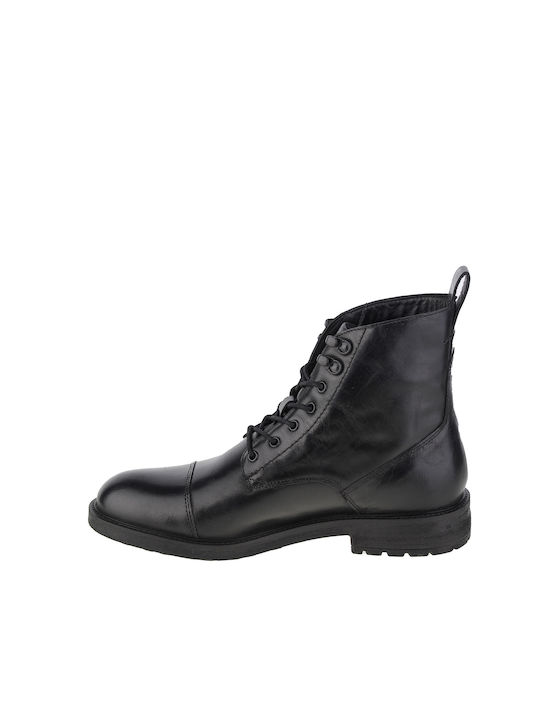 Levi's Men's Leather Military Waterproof Boots Black