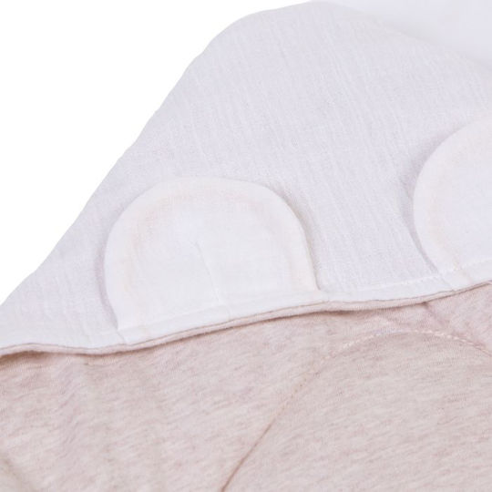Childhome Pătură Pepinieră Swaddling pături 100% bumbac Albă Teddy 75x75cm