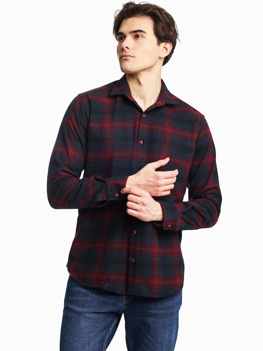 Paco & Co Men's Shirt Cotton Checked Blue, Red