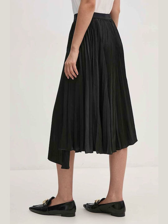 DKNY Skirt Πλισέ Midi Φούστα Μαυρο