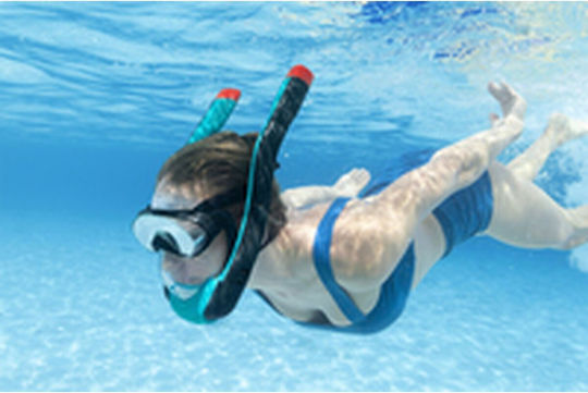 Children's Diving Goggles with Snorkel Bestway L XL Blue 1 Unit