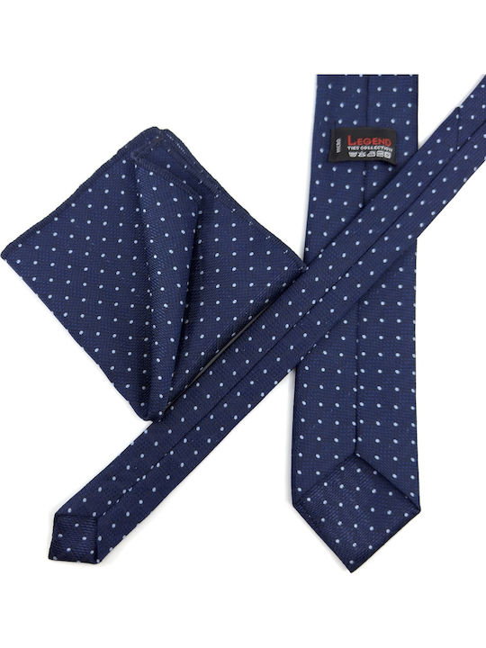Legend Accessories Herren Krawatten Set Gedruckt in Blau Farbe