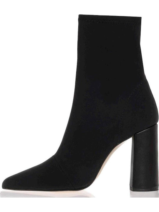 Women's Ankle Boots with High Heel Black
