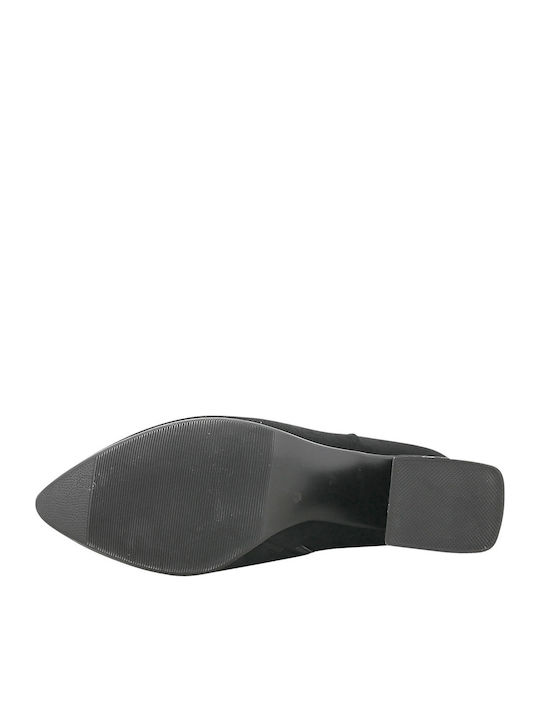 Teres Ghete dama cu Platforme pentru femei de catifea cu Toc Negru