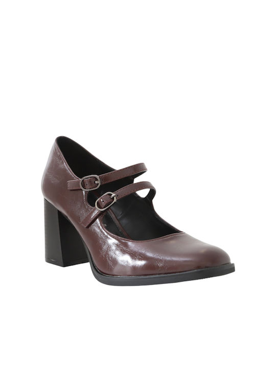 Attrattivo Burgundy Heels with Strap