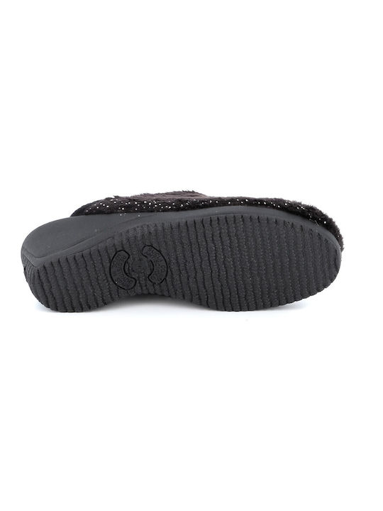 Adam's Shoes Winter Women's Slippers in Black color