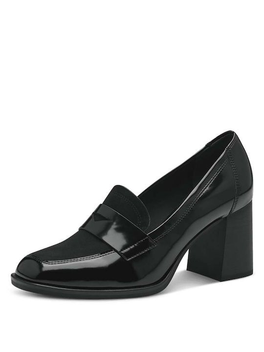 Tamaris Anatomic Leather Black Medium Heels