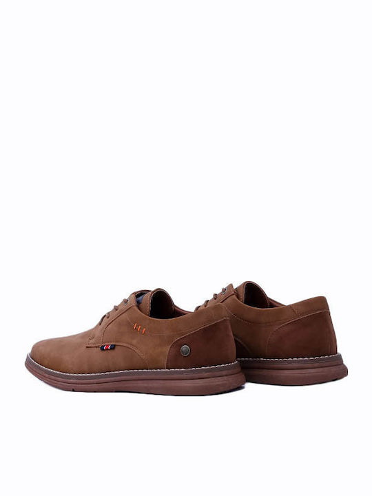 Men's Synthetic Leather Casual Shoes Brown
