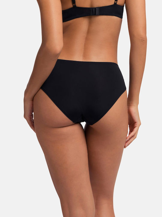Women's Slip with Lace Black/coral