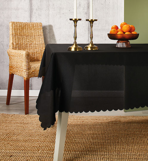 Whitegg Tablecloth Stain Resistant Black 140x140cm